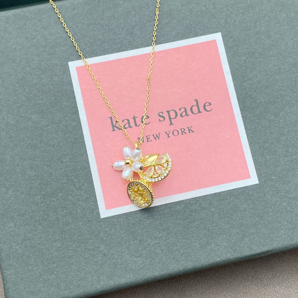 kate spade Pearl Zircon Orange Blossom Necklace